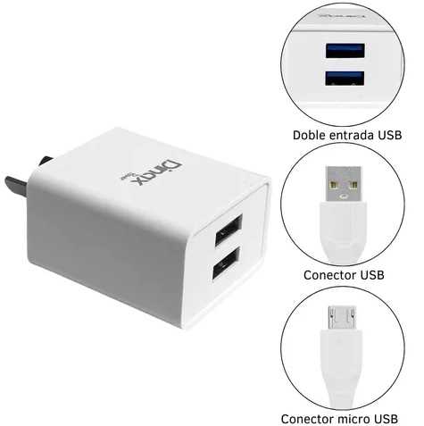 CARGADOR CARGA RAPIDA 4,2 USB A USB MICRO